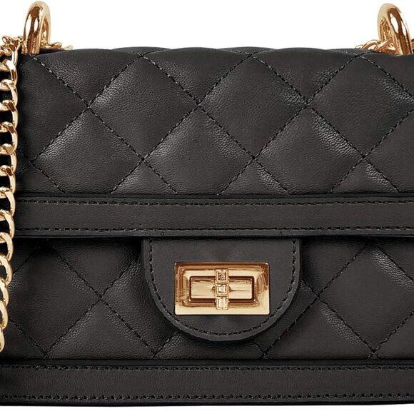 Small Quilted Crossbody Bag, Trendy Designer Mini Shoulder Bag, Phone Wallet Pur - Picture 1 of 6